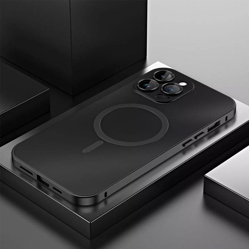 Custodia magnetica a scatto in metallo per iPhone