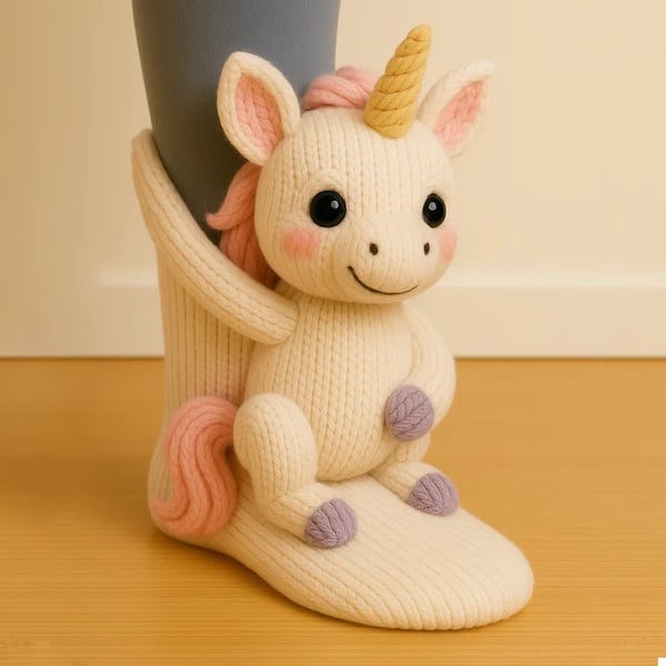Calzini 3D in maglia con simpatici animaletti