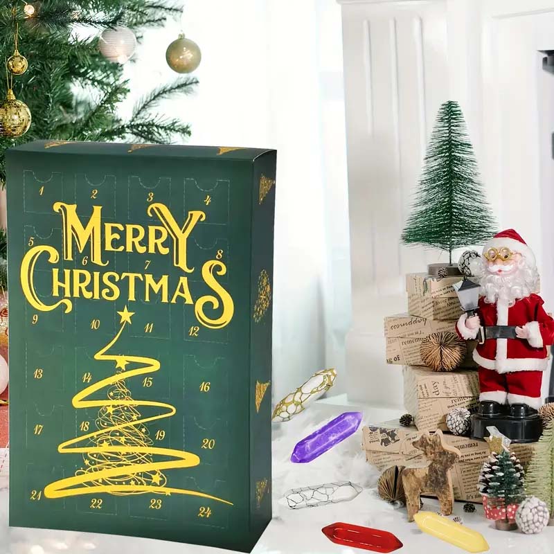 Calendario dell'Avvento Set di pietre curative di cristallo