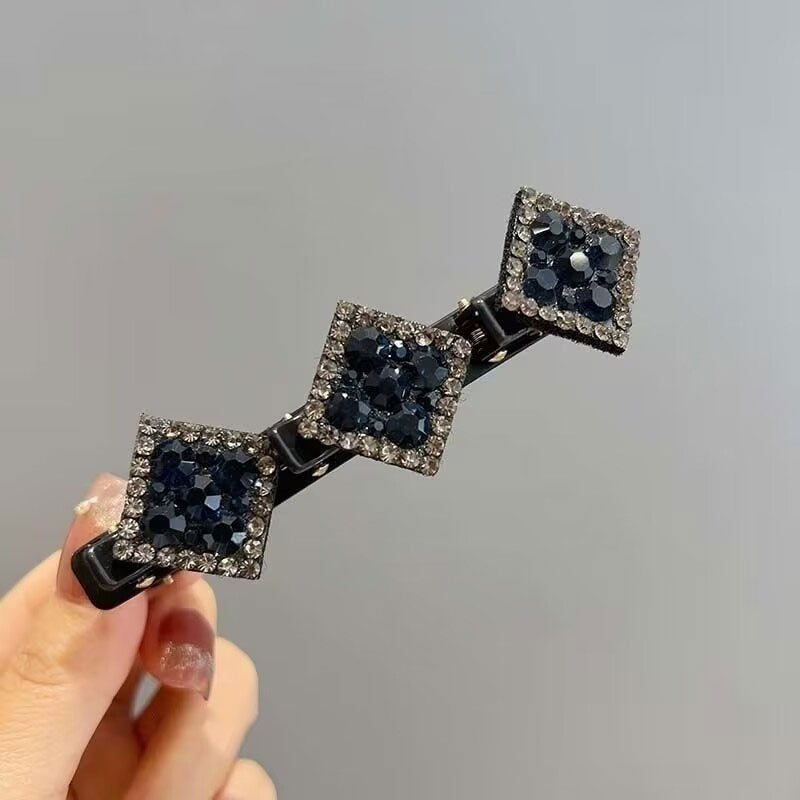 Fermagli per capelli con strass a forma di diamante