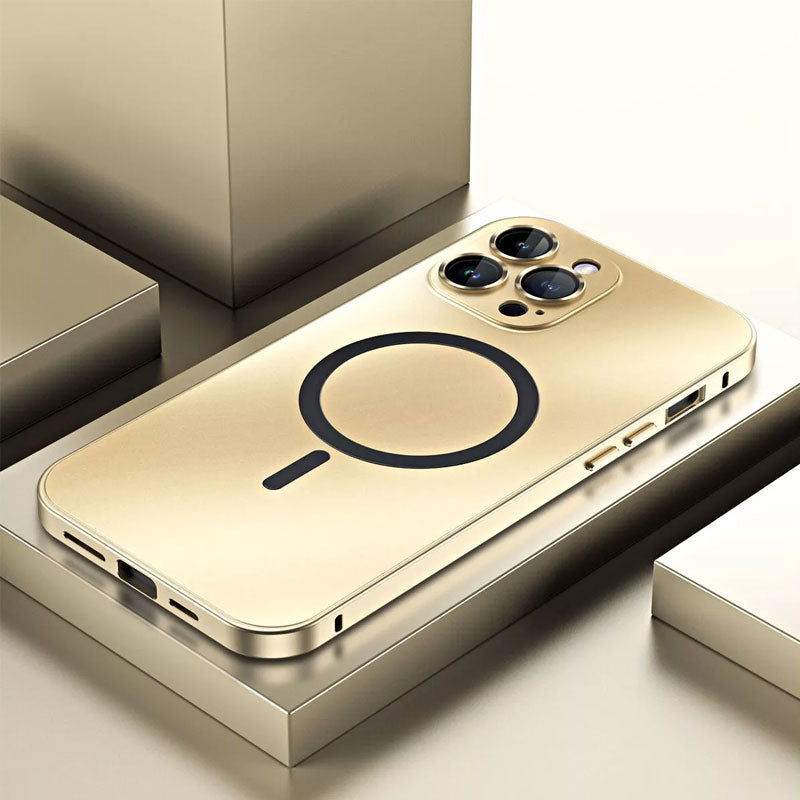 Custodia magnetica a scatto in metallo per iPhone
