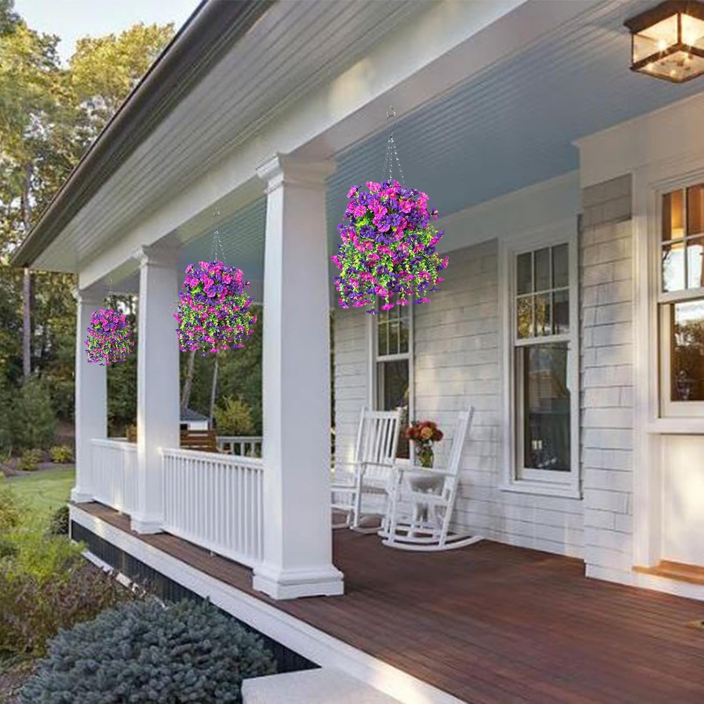 Decorazione perfetta per il giardino- 🌺 Vite di fiori artificiali appesi ornamenti
