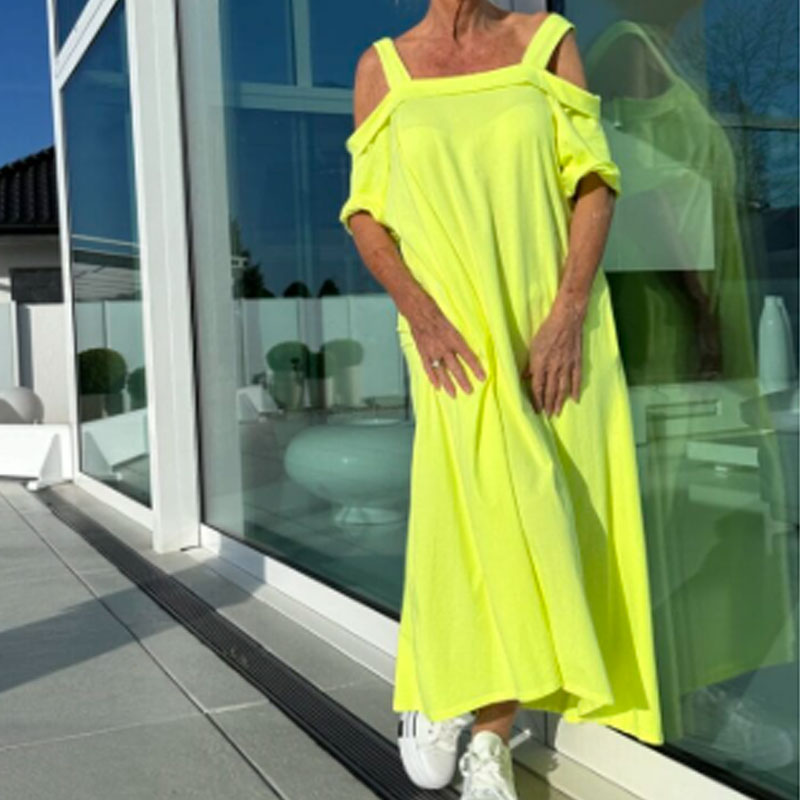 🌴Maxi abito donna casual a spalla fredda