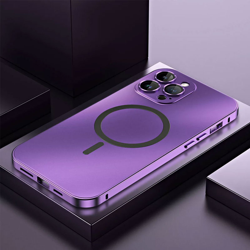 Custodia magnetica a scatto in metallo per iPhone