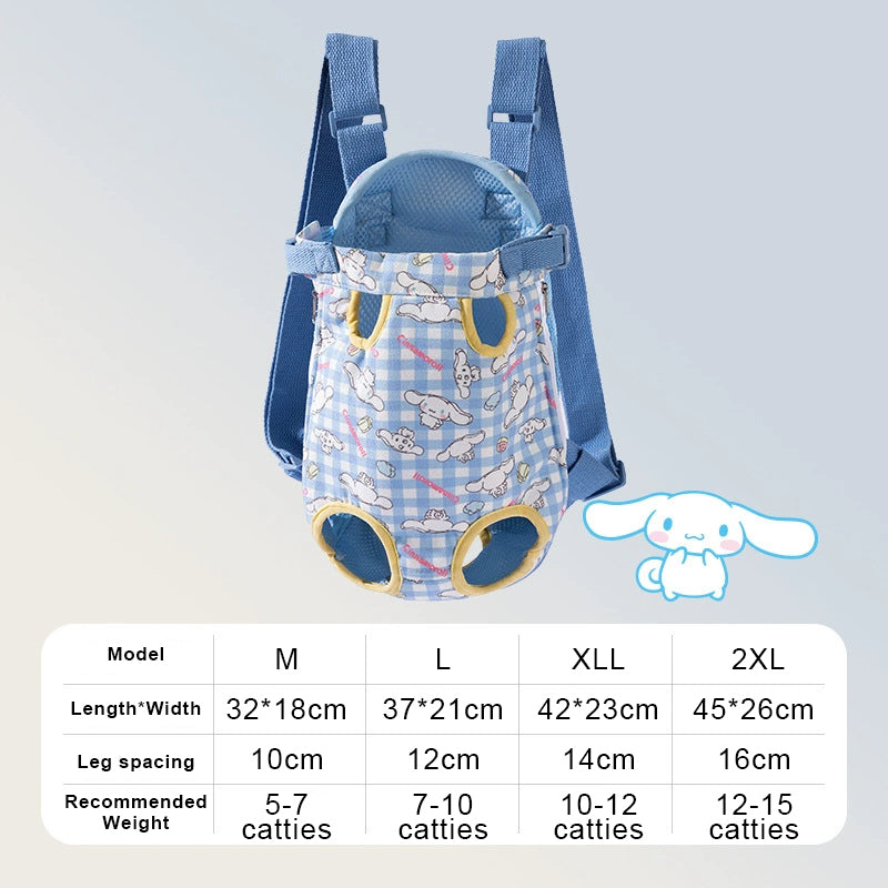 Borsa frontale con simpatico animale domestico disegnato