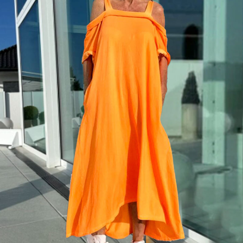 🌴Maxi abito donna casual a spalla fredda