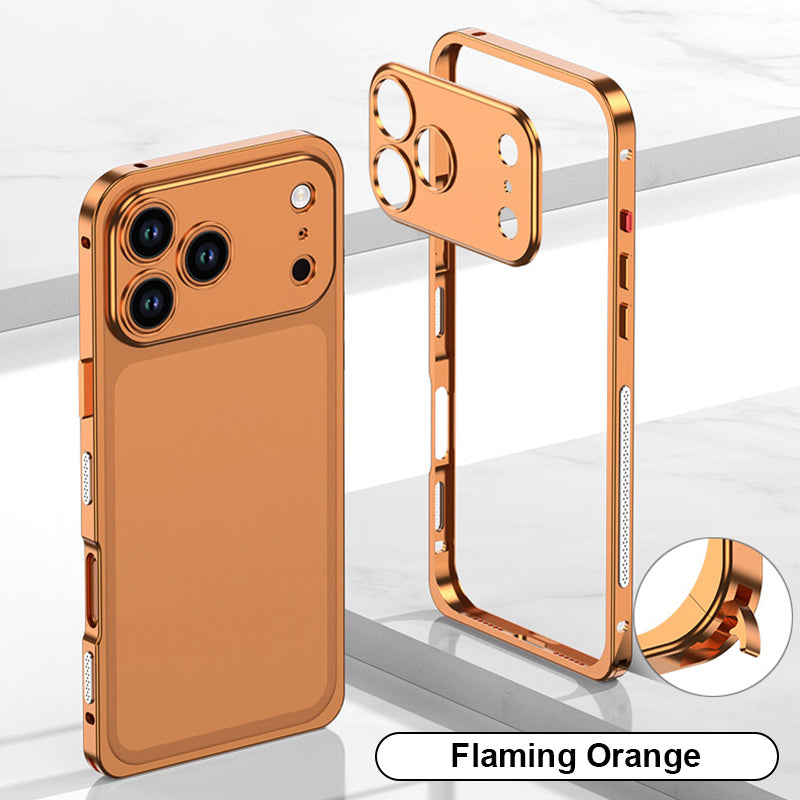 Custodia per cellulare con lente in metallo e telaio in lega di alluminio