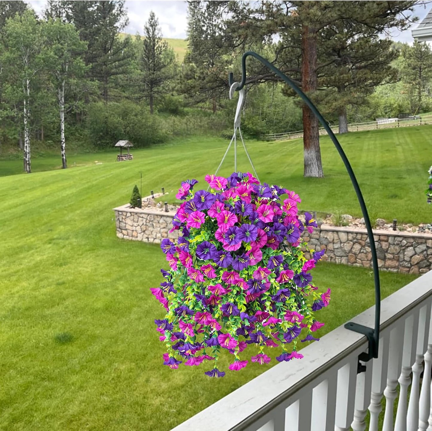 Decorazione perfetta per il giardino- 🌺 Vite di fiori artificiali appesi ornamenti