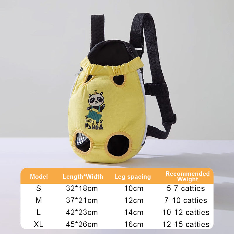 Borsa frontale con simpatico animale domestico disegnato