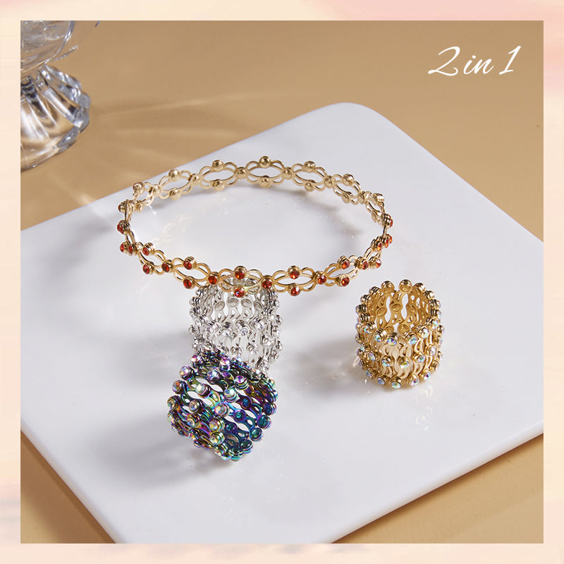 Anello bracciale trasformabile 2 in 1 regolabile