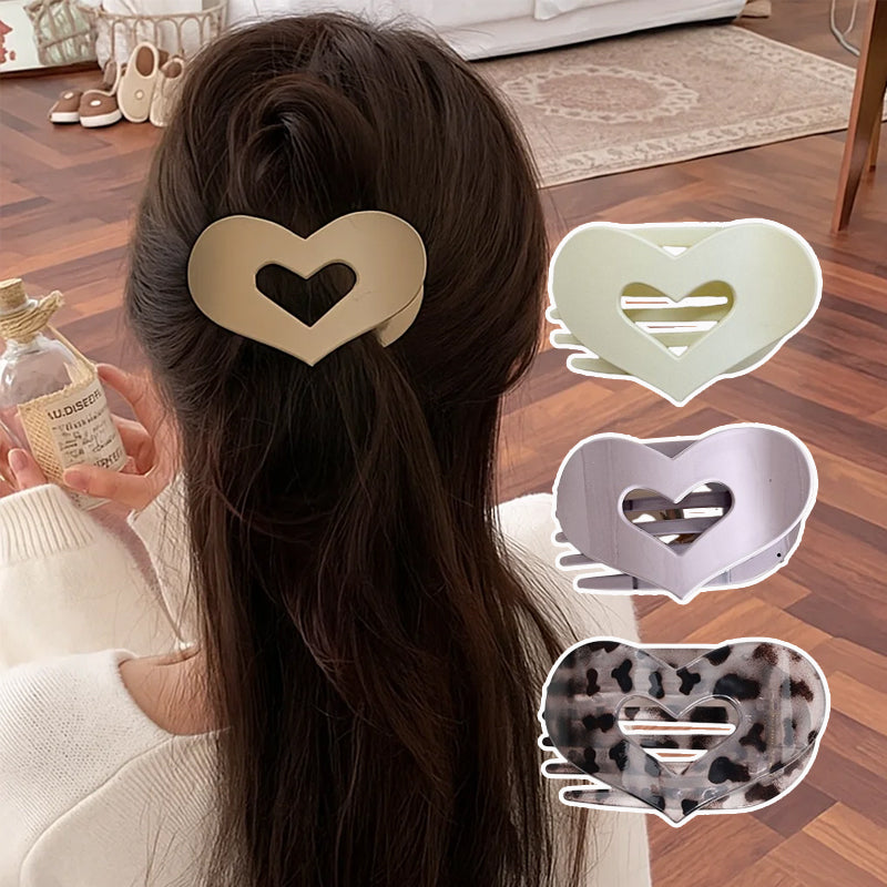 💛Fermaglio per capelli con cuore leopardato
