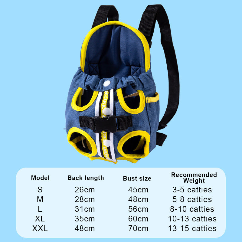 Borsa frontale con simpatico animale domestico disegnato