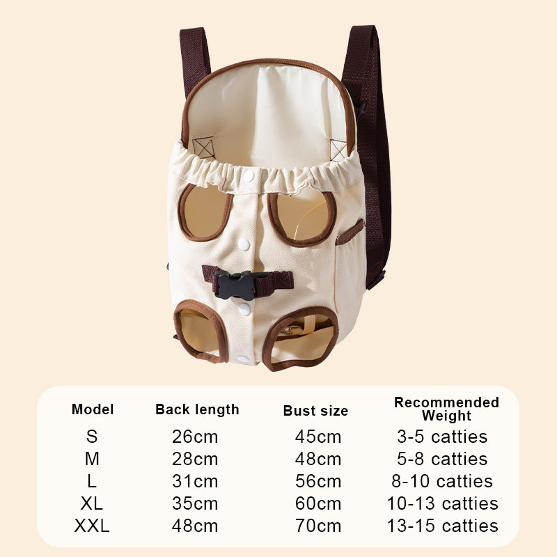 Borsa frontale con simpatico animale domestico disegnato