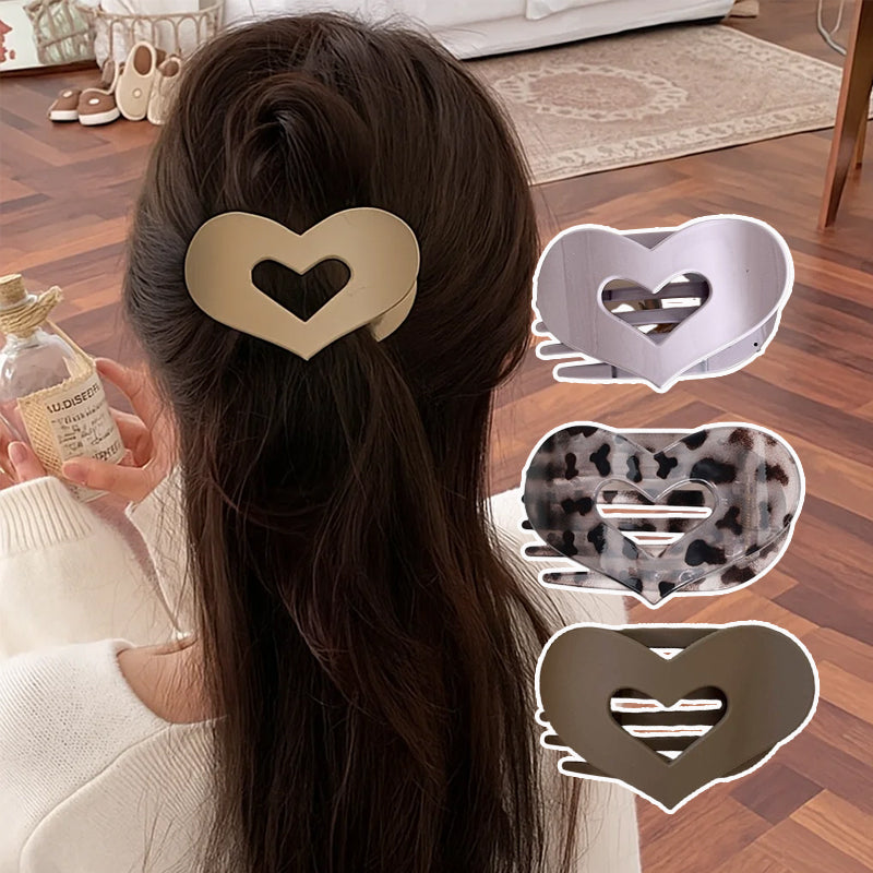 💛Fermaglio per capelli con cuore leopardato