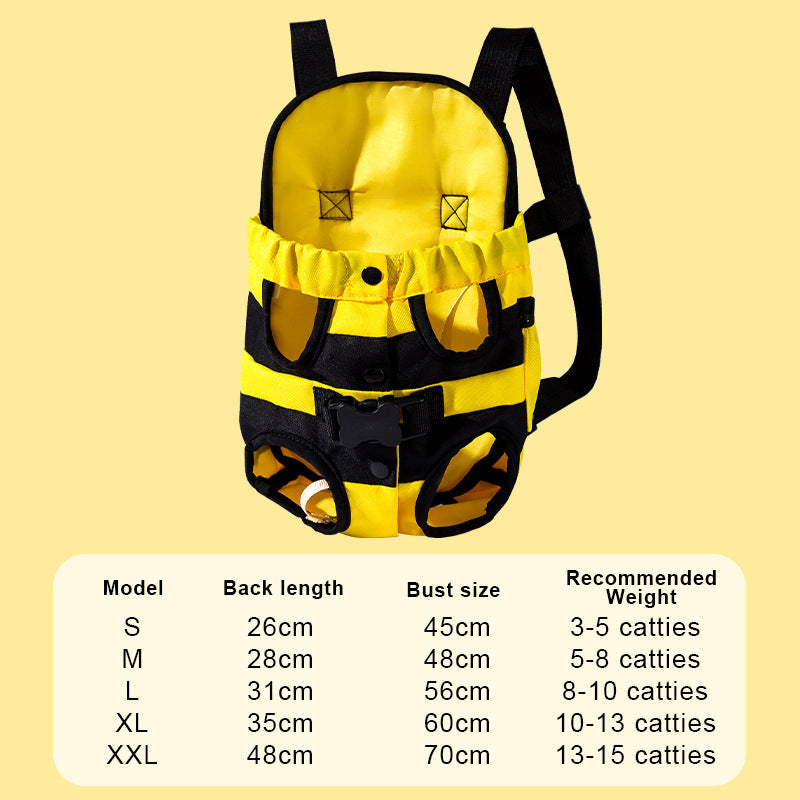 Borsa frontale con simpatico animale domestico disegnato