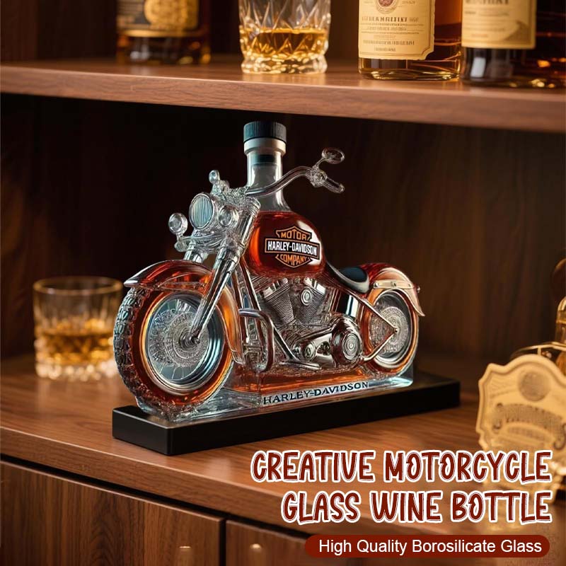 Bottiglia di vino creativa a forma di motocicletta
