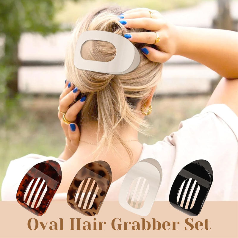 Set di pinze ovali per capelli (4 pezzi)