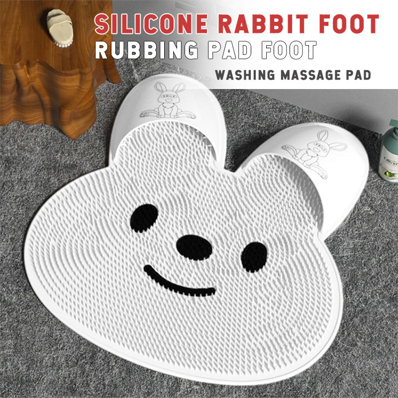 Cuscinetto di massaggio per piedi di coniglio in silicone Cuscinetto di massaggio per piedi di lavaggio