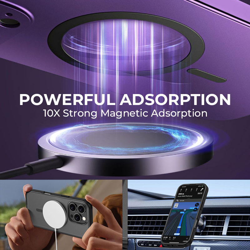Custodia magnetica a scatto in metallo per iPhone