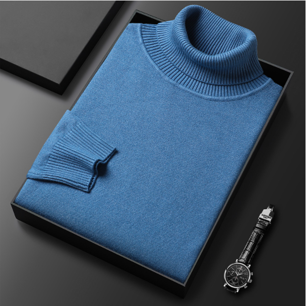 Maglione a collo alto tinta unita da uomo