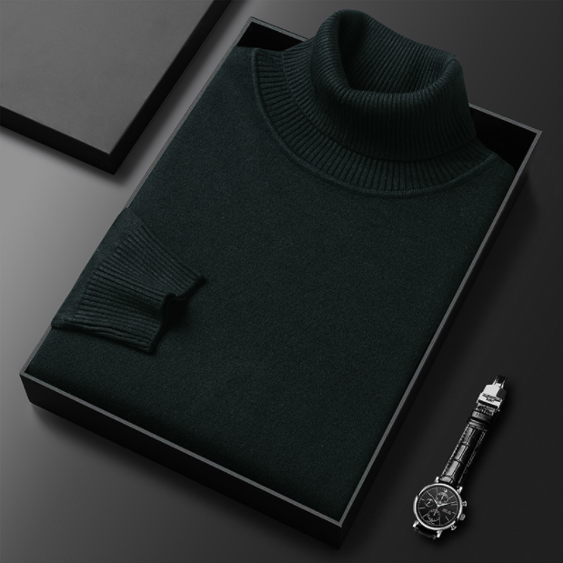 Maglione a collo alto tinta unita da uomo
