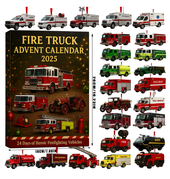 🚒🔥CALENDARIO DELL'AVVENTO CON CAMION DEI POMPIERI 2025🎁🌲