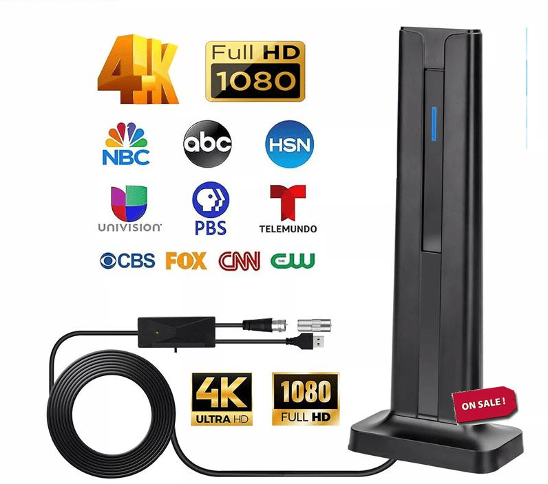 Antenna TV digitale HD Antenna interna HDTV 1080P 4K a lungo raggio