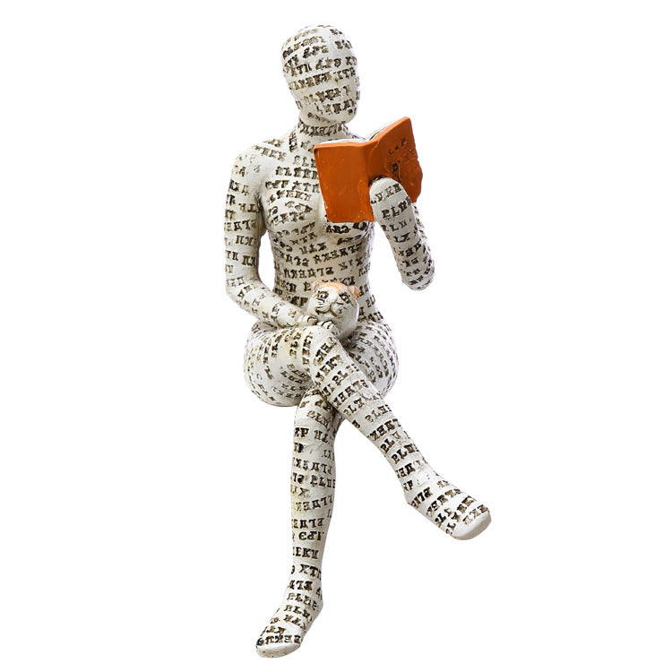 📚Statua moderna nordica di una donna che legge