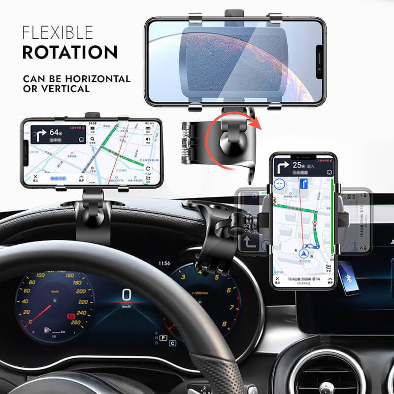 Supporto per telefono da auto a rotazione