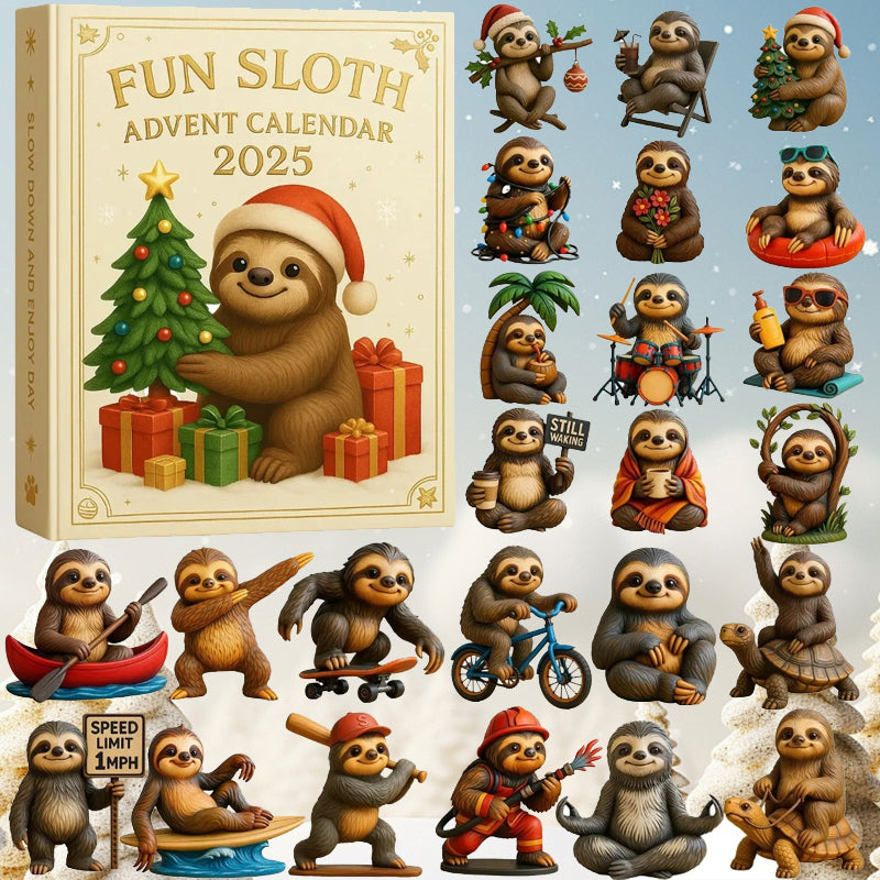 🦥🎄 Divertente calendario dell'Avvento con bradipi 2025
