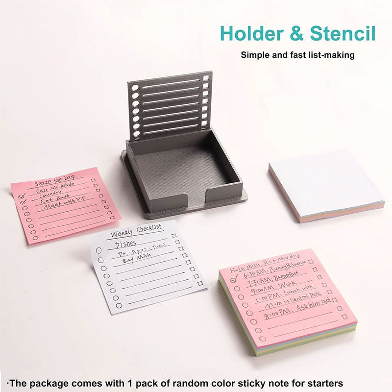 Sticky Note Holder with Stencil