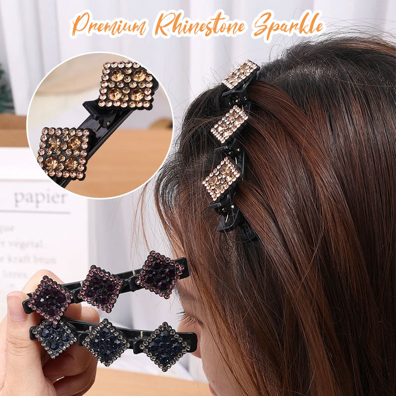Fermagli per capelli con strass a forma di diamante