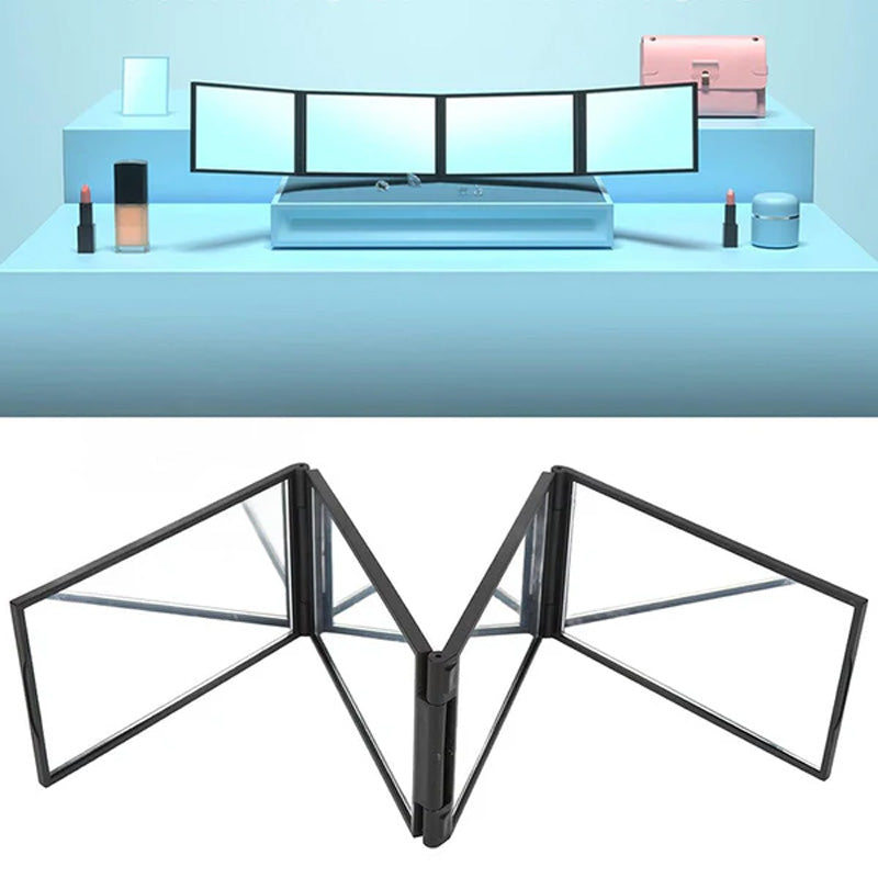 Multi Angle Folding Mirror for Self Haircutting - Head Back View Available