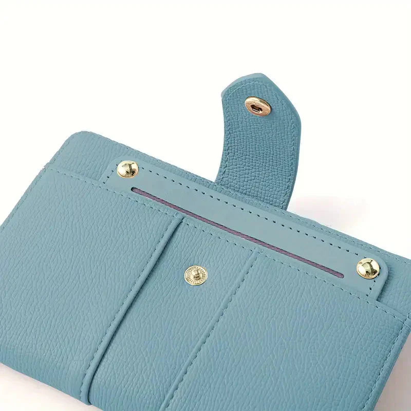Portafoglio a vapore con zip in pelle