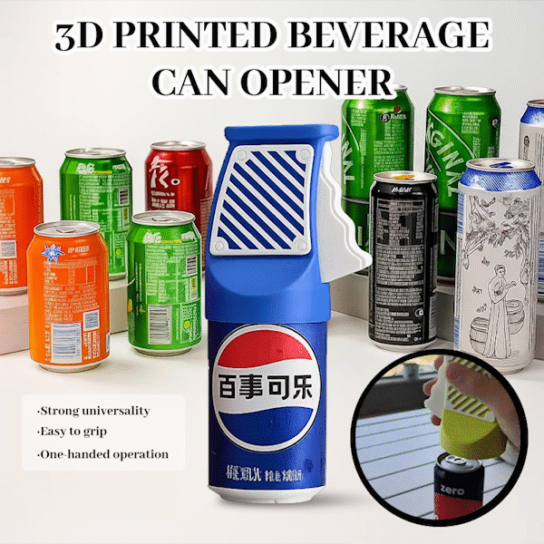 🍹Apriscatole stampato in 3D – Apriscatole per bibite e birra con una sola mano senza sforzo 🍻