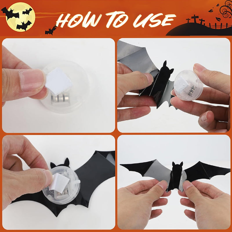 Gruppo di pipistrelli luminosi a LED