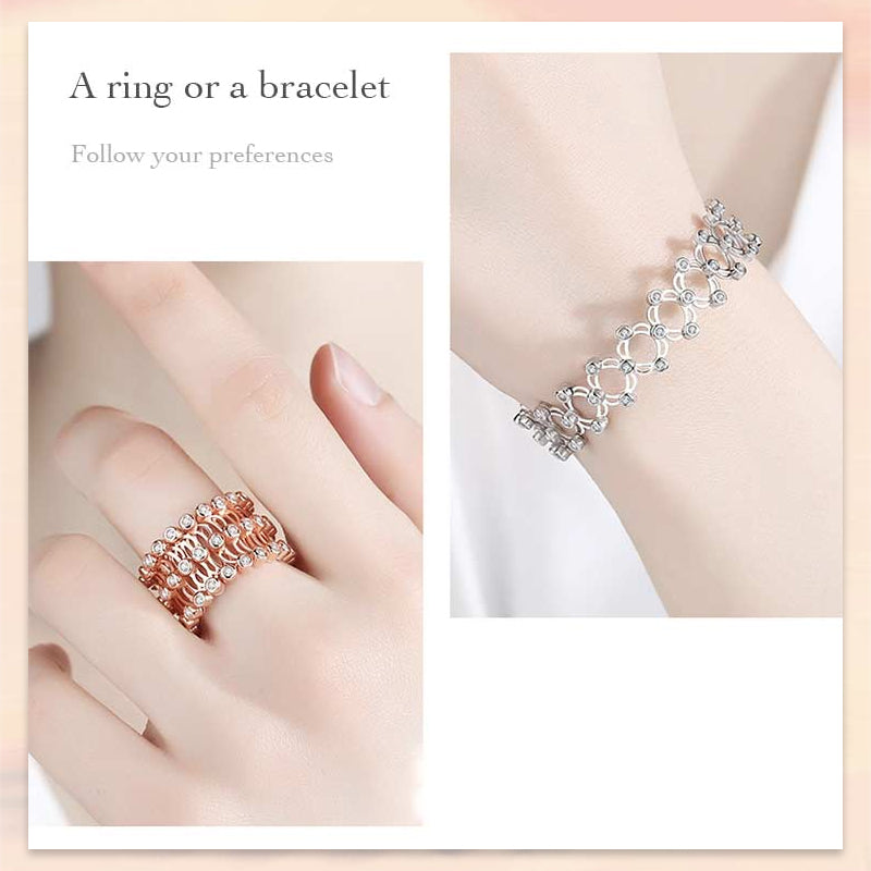 Anello bracciale trasformabile 2 in 1 regolabile