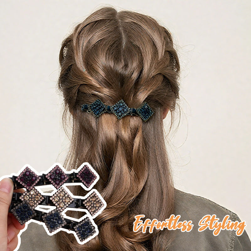 Fermagli per capelli con strass a forma di diamante
