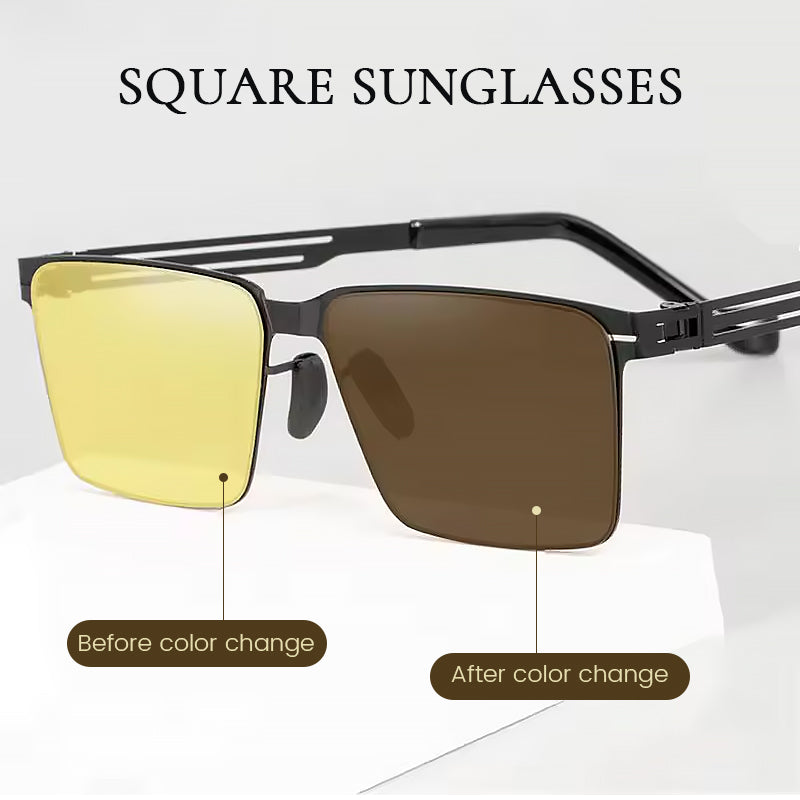 Occhiali da sole quadrati per il giorno e la notte