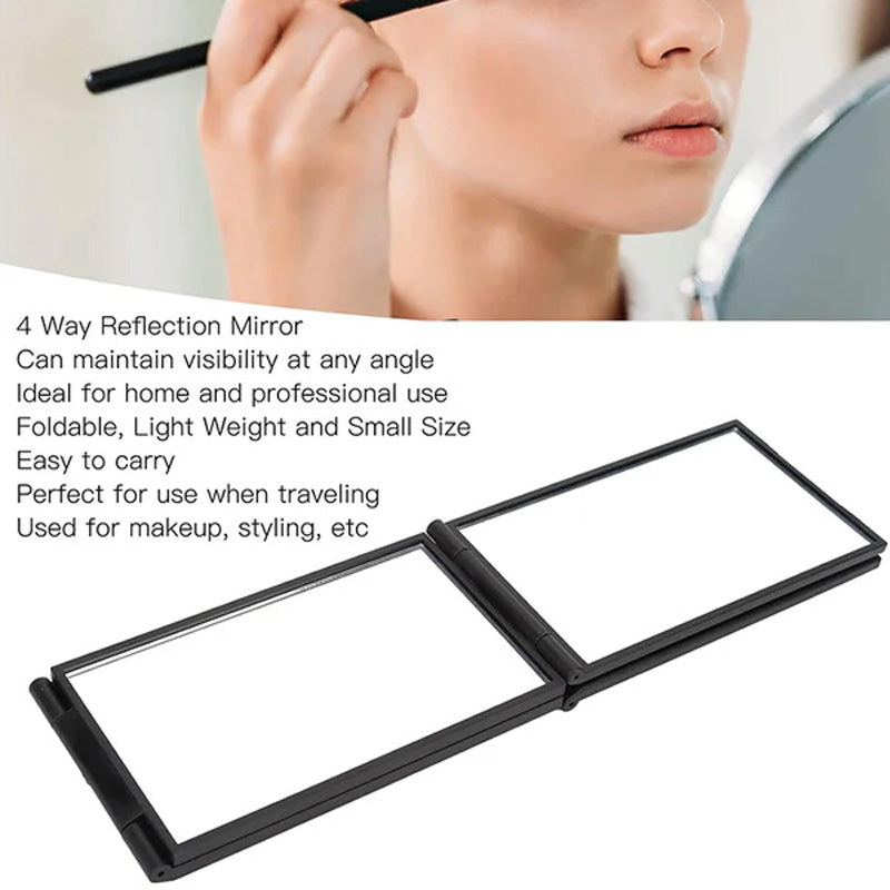 Multi Angle Folding Mirror for Self Haircutting - Head Back View Available
