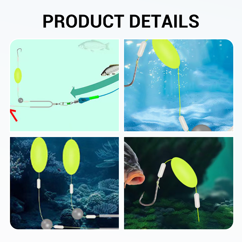 Attrezzatura da pesca con doppio amo e fondo rovesciato