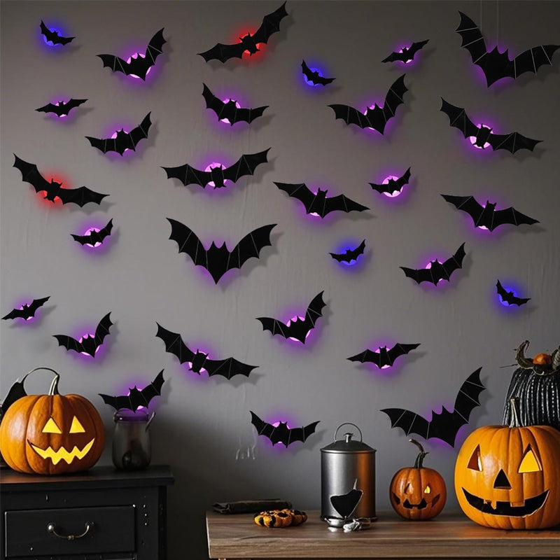 Gruppo di pipistrelli luminosi a LED