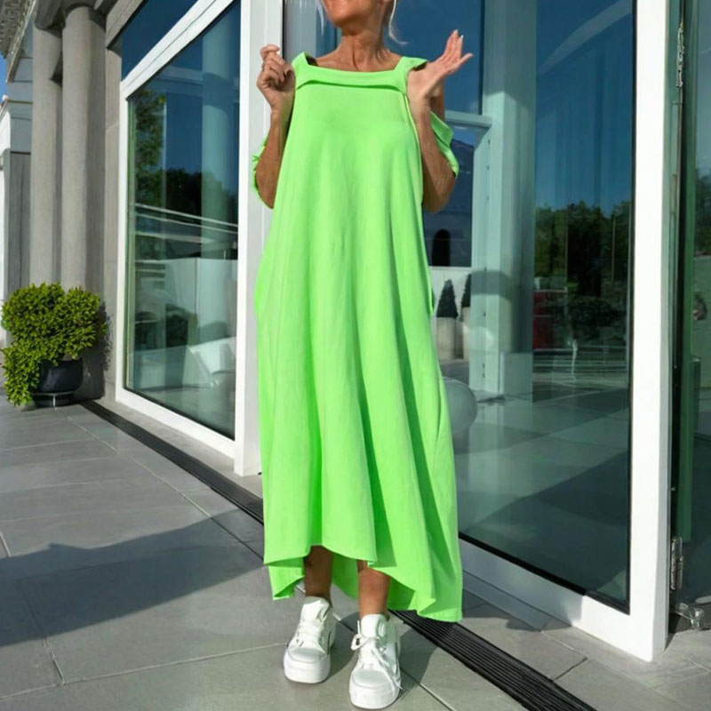 🌴Maxi abito donna casual a spalla fredda