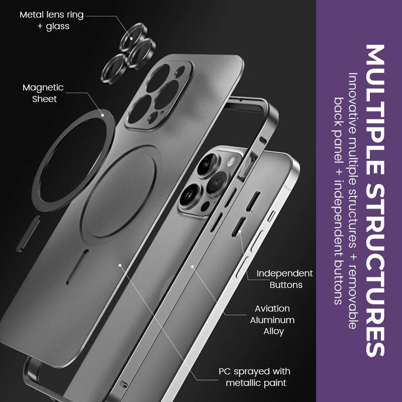 Snap Metal Frame Magnetic Phone Case