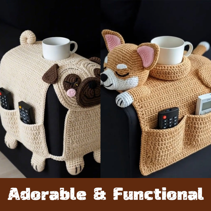 🐶 Cozy Companion Vibes – Organizer per divano per cani all'uncinetto
