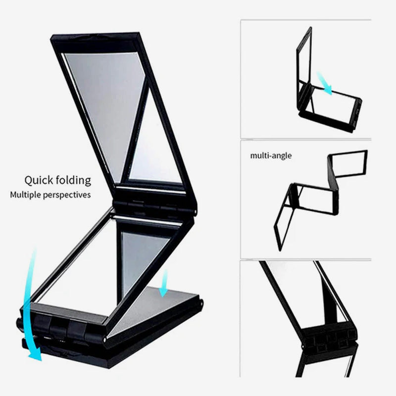Multi Angle Folding Mirror for Self Haircutting - Head Back View Available