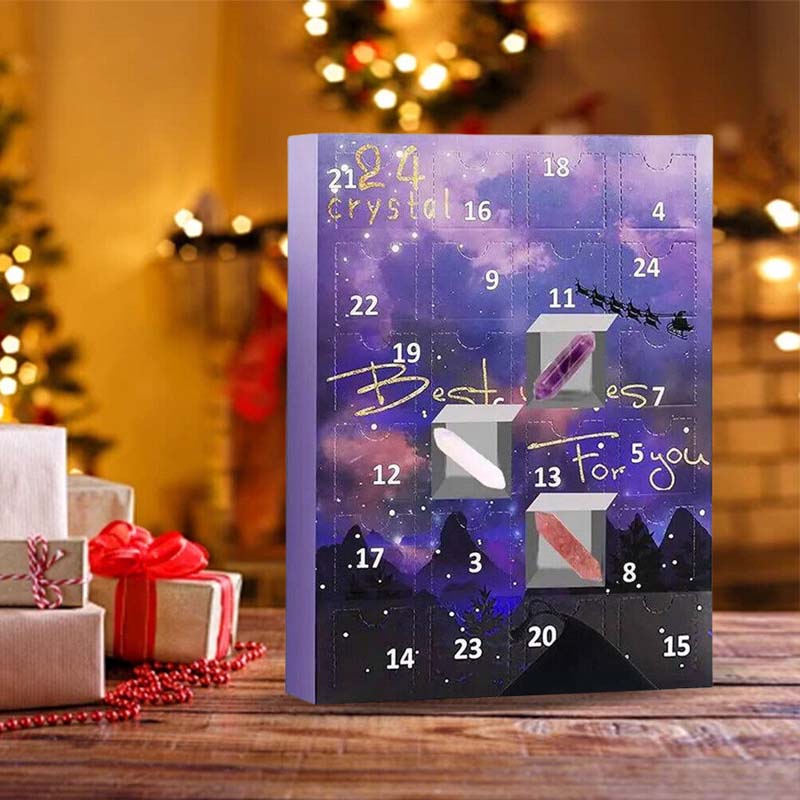 Calendario dell'Avvento Set di pietre curative di cristallo