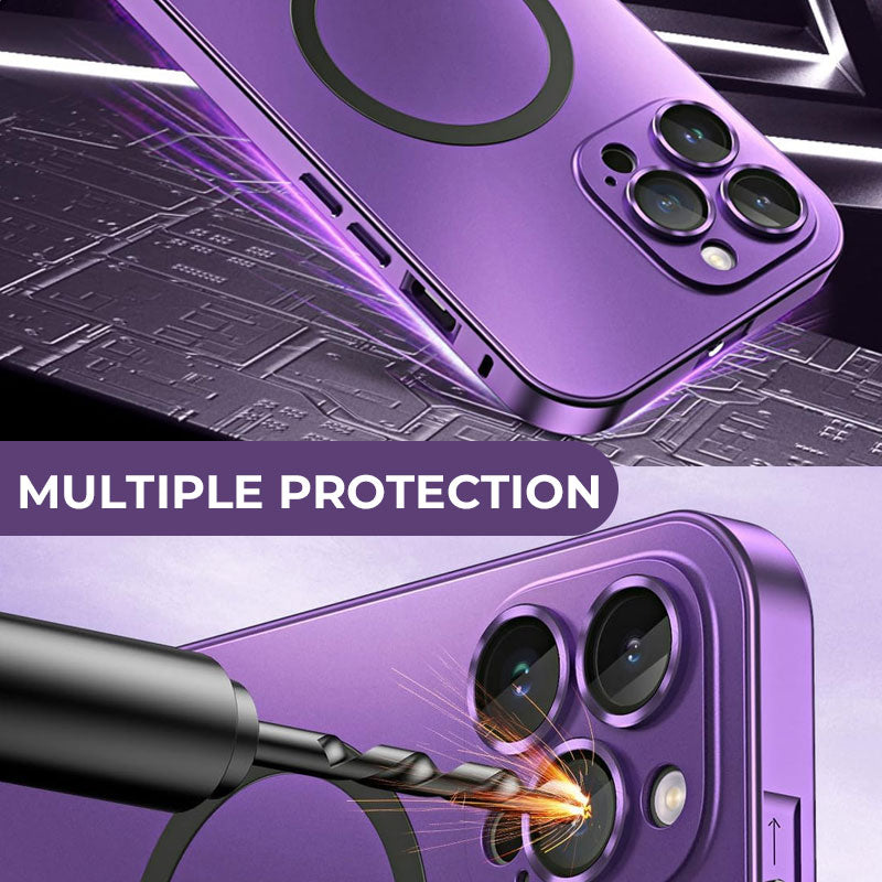 Custodia magnetica a scatto in metallo per iPhone
