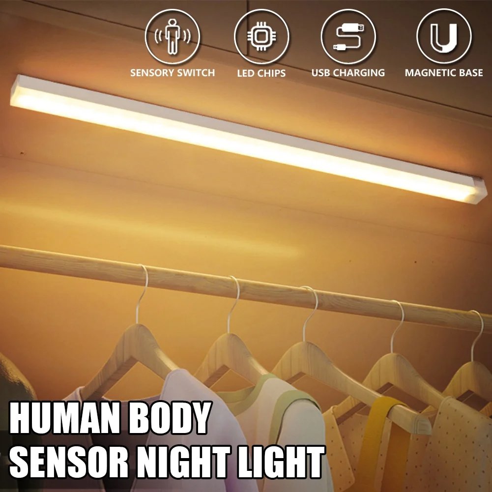 Luci LED ricaricabili magnetiche con sensore intelligente e senza punzonatura