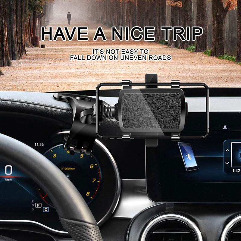 Porta telefono multifunzionale da cruscotto per auto a clip